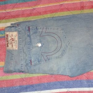 True Religion Men's Straight Denim Jean 38 W 32 L